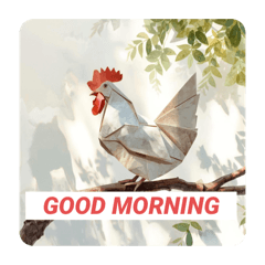 Japanese origami greeting