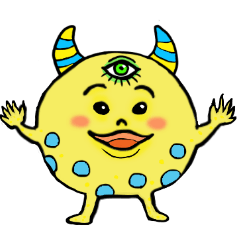 可愛い三つ目モンスターのラインスタンプ