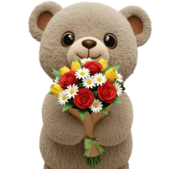 動く！クマのぬいぐるみ★ルルクマ(3D)