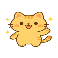 Cute Anime Cat Easy to Use Stickers