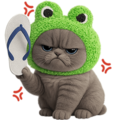 ❤️แมวเทา หัวกบ❤️(No Text)