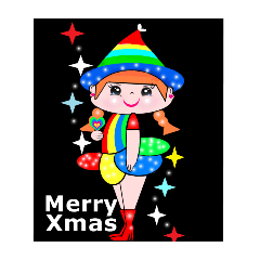 Merry Christmas stickers by Shirley