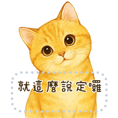 普通的橘貓不普通的思考《訊息貼圖》