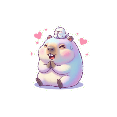 粉紅水豚君今天只想睡