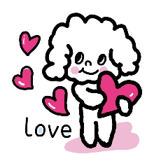 ♥白わんこの返信スタンプ