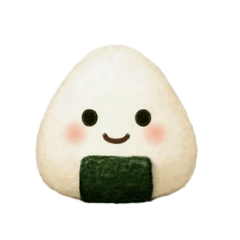 Japanese onigiri's face