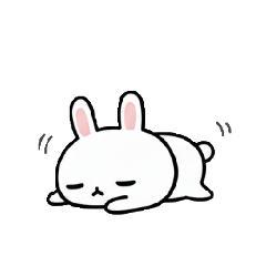 A cute emotionless rabbit. – LINE stickers | LINE STORE
