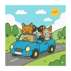 cat_car_Blue