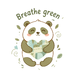 Eco Panda: Green & Calm Stickers