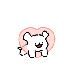 狗狗情侶表情包8(線條小狗)