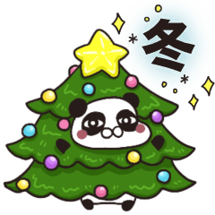 Deadpan Panda New Year & Winter Stickers