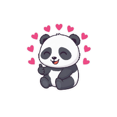 A little panda with many moods