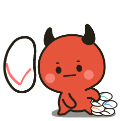 Cute Red Devil 5 : Pop-up stickers