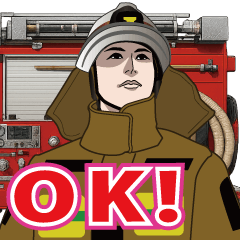 消防士のLINEスタンプ