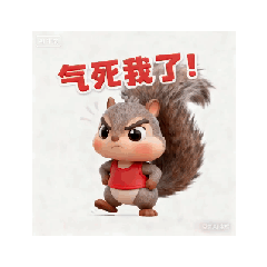 可愛松鼠表情貼圖