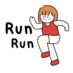 Energetic and cute girl stickers