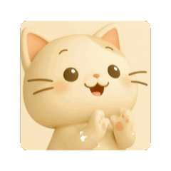 動く猫さんできました。