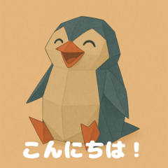Origami Penguin Emotions Cute Paper Bird