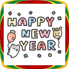 2026 Hamster New Year's Sticker
