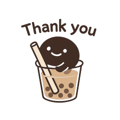 謎の生物・タピオカ氏のゆるかわスタンプ