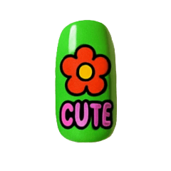 pop and colorful nails