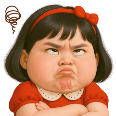 Chubby Girl Funny face166(No Text)