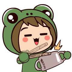 Froggy Girl: Cute Expressions