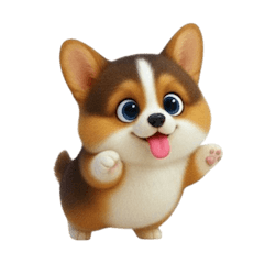 ぽっちゃりかわいいコーギー犬 (NT)