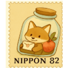 ♡コンちゃんの癒やされる切手♡