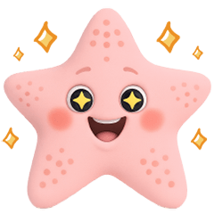 ปลาดาวสีชมพู น่ารัก