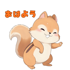 Ash the Chipmunk with Round Cheeks