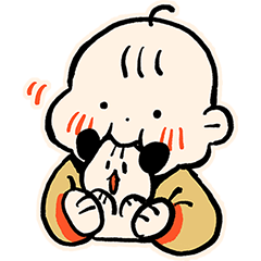 おちび&お世話するもちこ