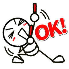 棒人間の推し活スタンプ【赤担当】