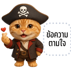 เปลี่ยนข้อความตามใจ: แมวโจรสลัด
