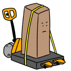 ハンドリフトと怪しいあみかご