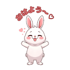 Stamp of a cute rabbit