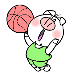 バスケットボール好きのコブタ