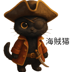 Cat Pirate Stickers  Set Sail, Meow!