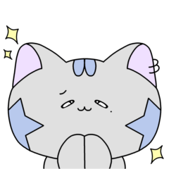 cat with star-shaped cheeks