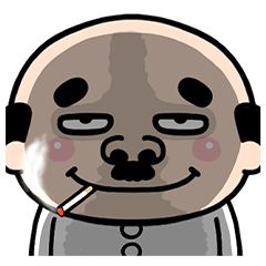 Grumpy Bald Guy Pop-Ups