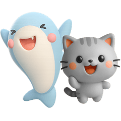Chibi Ame and Chibi shark