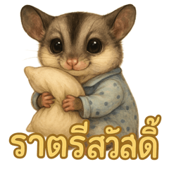Sugar Glider Friends Warm Real Stickers