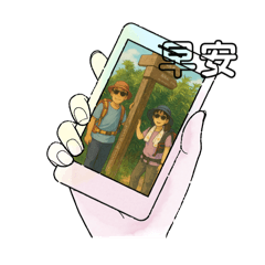 可愛的登山的貼圖