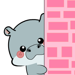 Cute Hippo 3 : Pop-up stickers