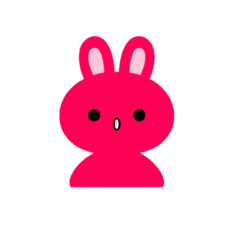 Fluffy Pink Bunny Chat Stickers