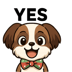 Happy Apple Dog Stickers