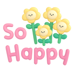 3D Cute Words for everyday : )