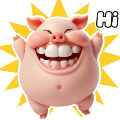 Bucktooth Pink Pig Super Handy Repli