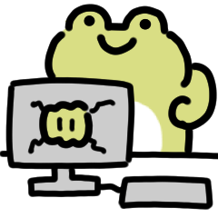 Working Frog Animated Sticker