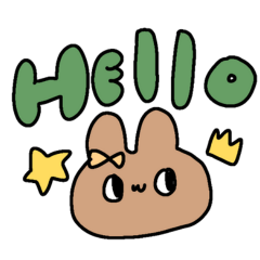 Cute brown bunny stickers